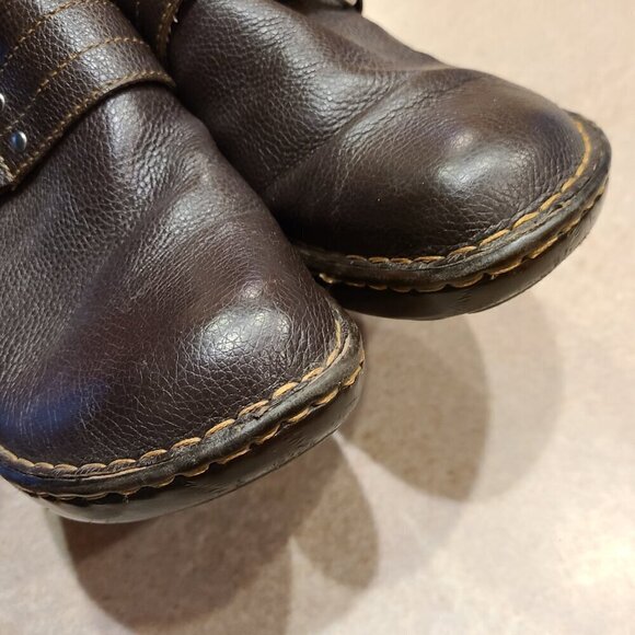 BOC Born Concept C31606 Brown Leather Slip On Clog Shoe Women Size US 10 EU 42 - Picture 11 of 11